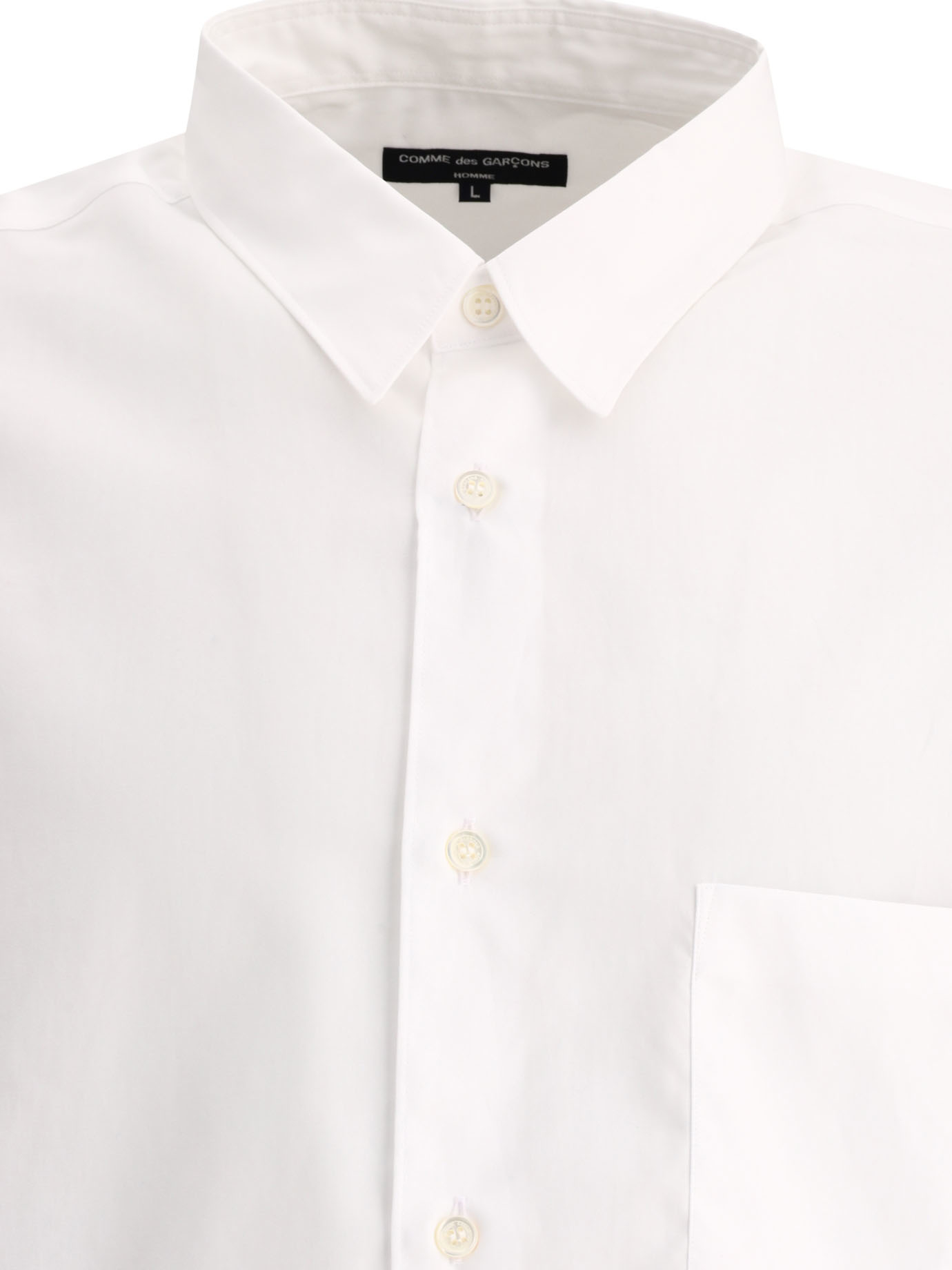 COMME DES GARçONS HOMME White Shirt with polka dots inserts